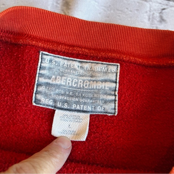 Abercrombie & Fitch Mens Y2K Pullover Crewneck Sweatshirt Retro Logo Sz Large - Picture 8 of 13